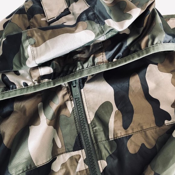 LANDS' END Camouflage Hooded Jacket/Windbreaker Young Men's Size Large 14-16 - Picture 7 of 9